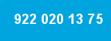 922 020 13 75